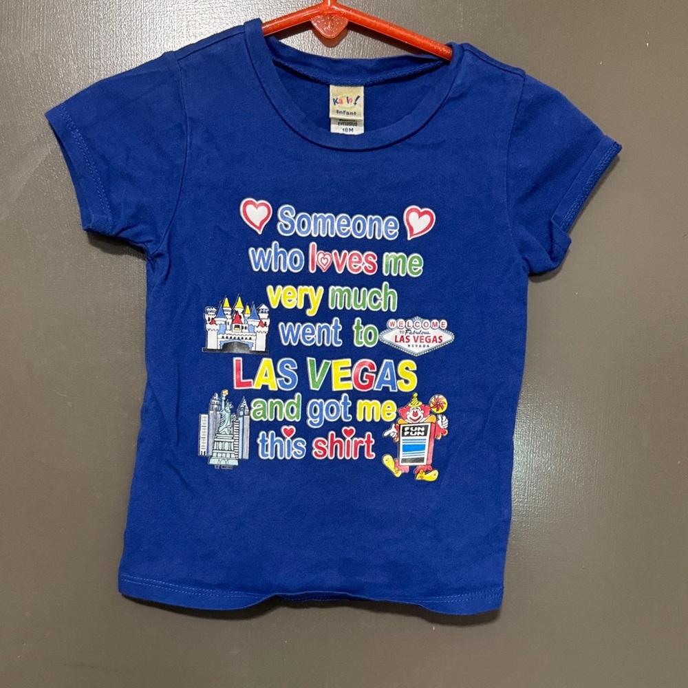 Kavio Blue Kids Tee with Las Vegas Theme